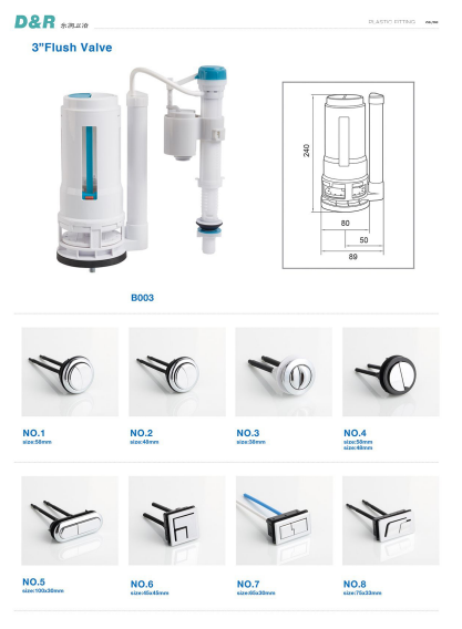 Dual Flush Toilet Tank Fitting 6L Flush Volume For Consistent Water Flow