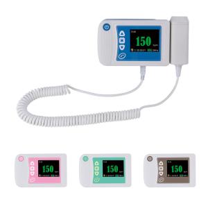 China Three color available digital fetal doppler ultrasound equipment baby heart rate monitor wholesale