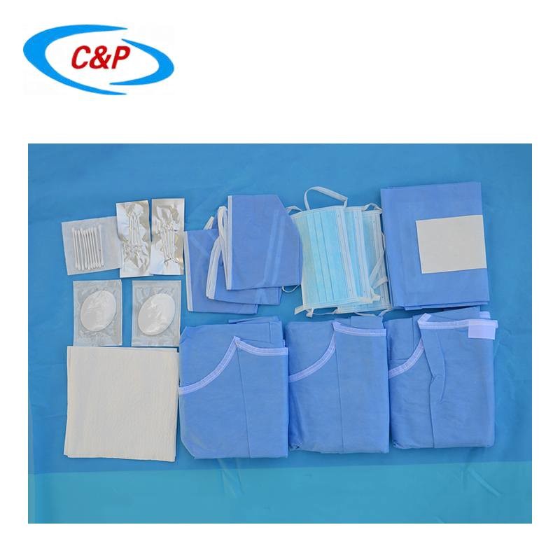Waterproof Blue Disposable Sterile Refrative Eye Drape Kit For Eye Surgeries