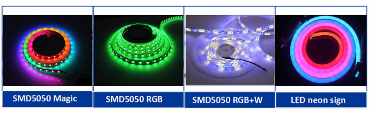 IP65 Outdoor Multi Color Led Tape Light , Led Tube Strip Lights 7.2W 30 Leds 5050