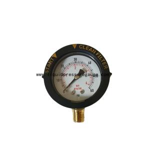 China 2&quot; Dial Aquarium Water Pressure Gauges 60psi 1/4 NPT Lower Mount wholesale