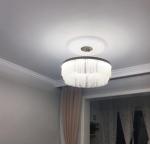 Luxury Gold Chandelier For Living Dining Room Led Glass Lighting mid century