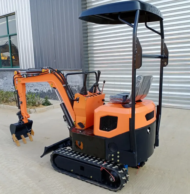 Heavy Duty Crawler Mini Excavator 1 Ton Featuring Japan Kubota Engine