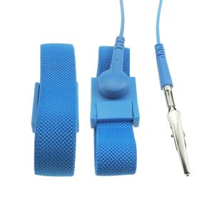 China PA6 Plastic Buckle 4MM Snap Conductive Fiber ESD Wrist Strap wholesale