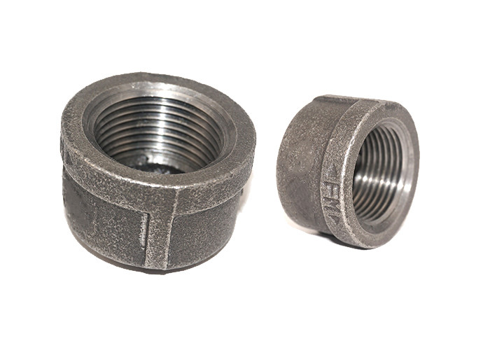 High Accuracy GI Pipe Fitting Cap Banded / Beaded Water Pipe End Cap OEM