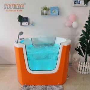 China White Freestanding Massage Bathtub Hydromassage Baby Whirlpool Spa Bathtub wholesale
