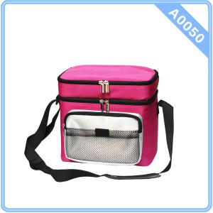 China HH-A0050 Pinkwhite promotion Outdoor picnic soft cooler bag Thermos cooler bag Party bag wholesale
