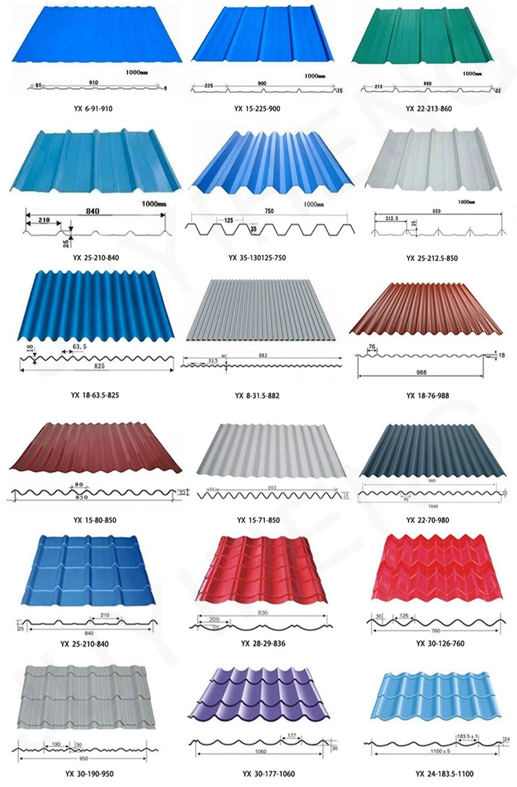 0.25mm Colour Coated Metal Sheet Prepainted Aluzinc Roofing Sheets Z30