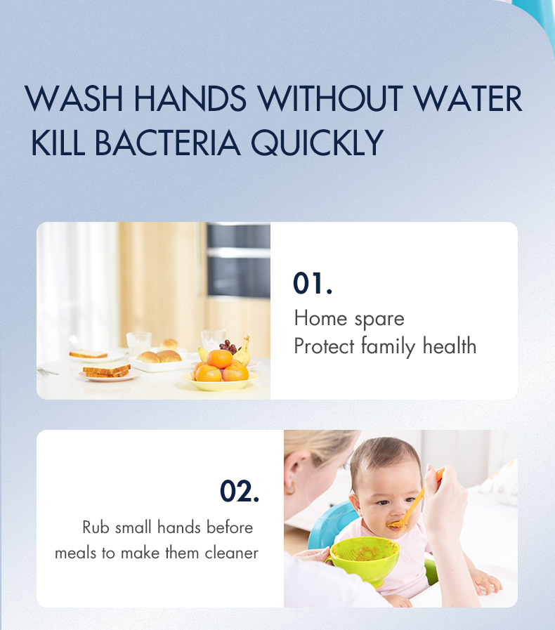 Portable Mini Alcohol Free Antibacterial Hand Gel Silver Ion Waterless Hand Sanitizer