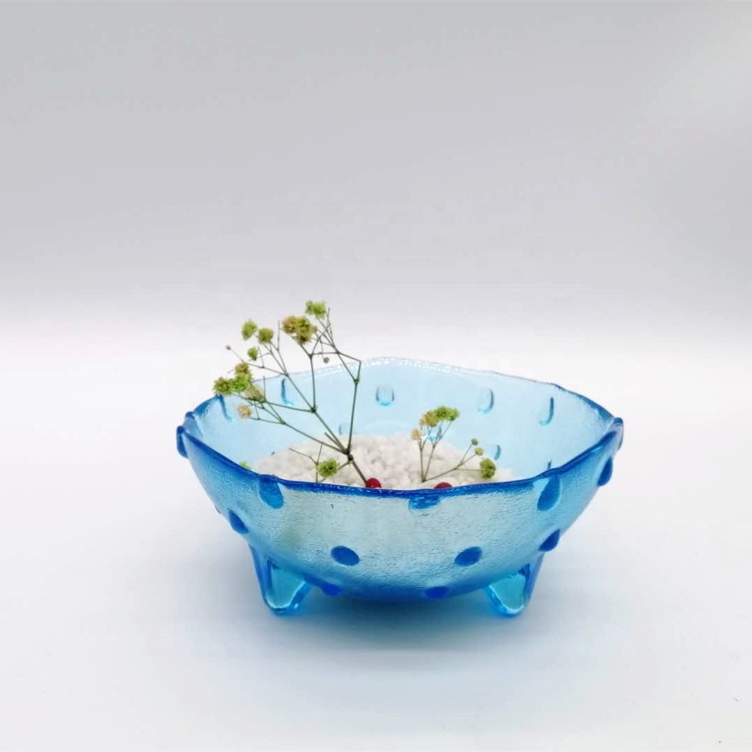 Unique 3 Feet Glass Charger Plates For Fruit And Dessert