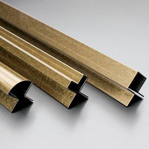 China 201 304 Stainless Steel Tile Edge Trim Decorative Mirror Gold Stainless Steel Floor Trim wholesale