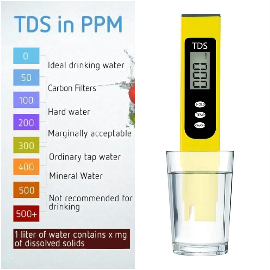 155mm Portable TDS PH Combo Tester for Water Treatment Industry Standards and Efficiency