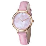 Colorful MOP Leather Strap Quartz Watch Flower Dial Minimalist Swiss Watch
