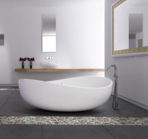 China Commercial Freestanding Soaking Bathtub Non Porous Seamless Joint wholesale