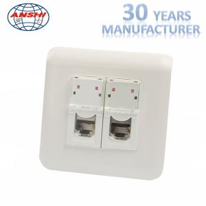 China PC 2 Port 86 Type Network Ethernet Wall Plates wholesale