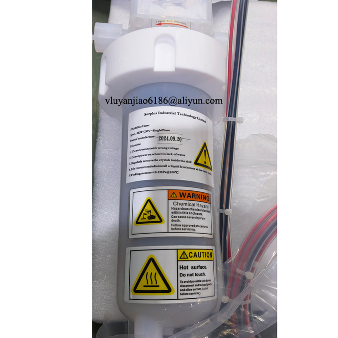 Fast Response With Low Watt Density 220V 3.5KW Semiconductor PFA Inline Chemical Heater 2