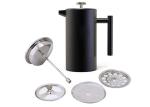 Double Walled Cafetiere 8 Cup Metal French Press Stainless Steel Coffee Maker