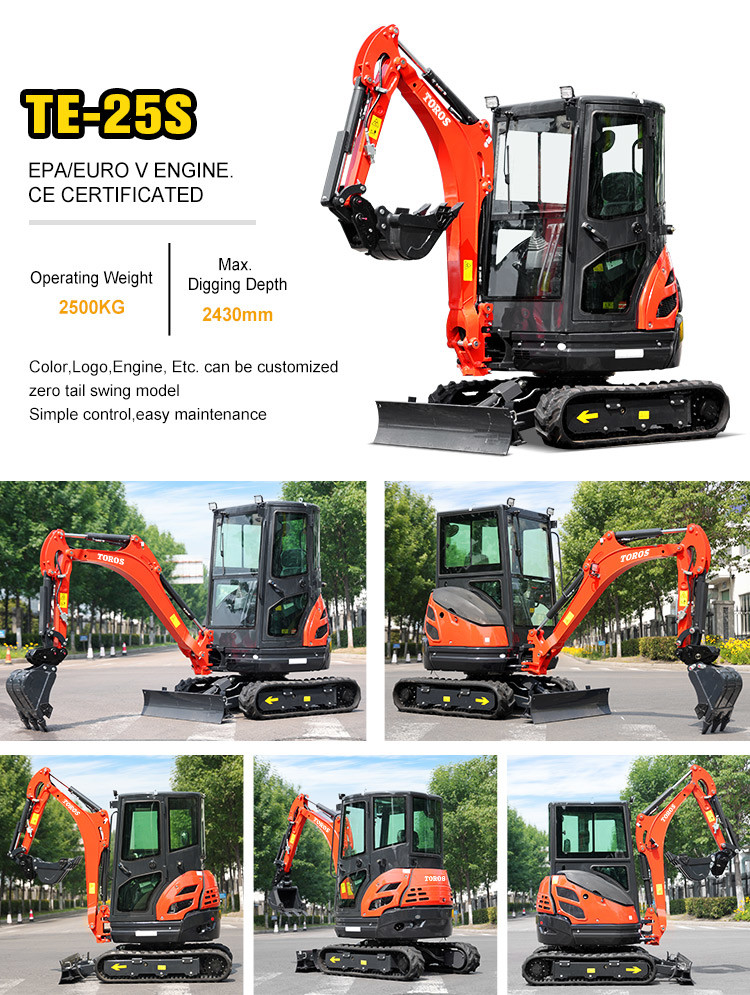 Compact Reliable TE-35s Mini Hydraulic Excavator With 0.09m3 Bucket Capacity