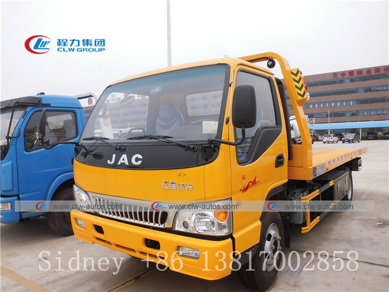 JAC 4X2 Flatbed Tow Truck With Q235A Carbon Steel Body
