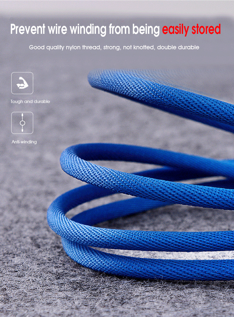 Blue,Red,Black Nylon braided lightning cable,USB A ,8pin lightning connector
