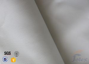 China 14oz 0.45mm White Silicone Coated Fiberglass Fabric Emergency Fire Blanket wholesale