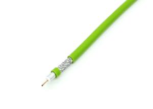 China RG6U 75 Ohm Coaxial Cable 18 AWG CCS Green PVC CATV SYWV-75-5 Standard wholesale