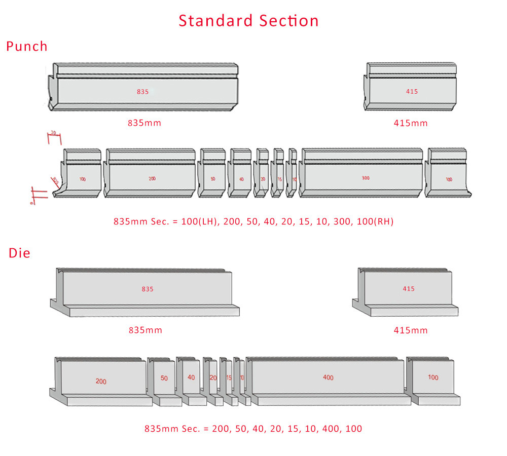 Adjustment Press Brake Die Holder YS40.14 For Bending Machines