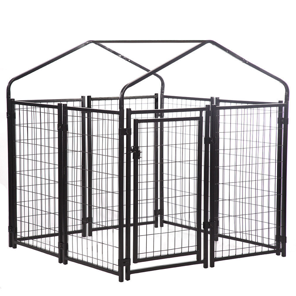 Attractive Large Heavy Duty Dog Run Outdoor Galvanised With 8cm Gap Vertical Bars