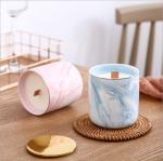 Empty Round Ceramic Candle Holder Cottage Handmade Colorful Candle Container