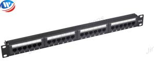 China Rack Mount Network Patch Panels CAT5e 110 IDC Krone 24 Port on sale