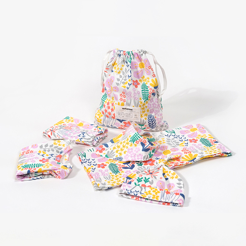 Wholesale Soft Organic Cotton Baby Pajamas Blanket Rib Hat Pants Set Baby Gift Set Newborn Baby Set