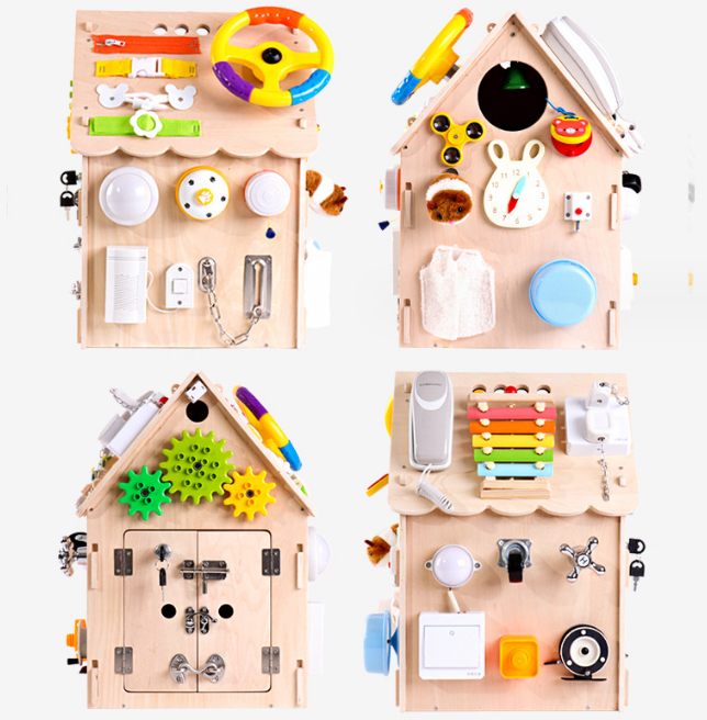 Wooden Intelligence Toys for Kids Enlighten Order Montessori Teaching Aids Busy Board