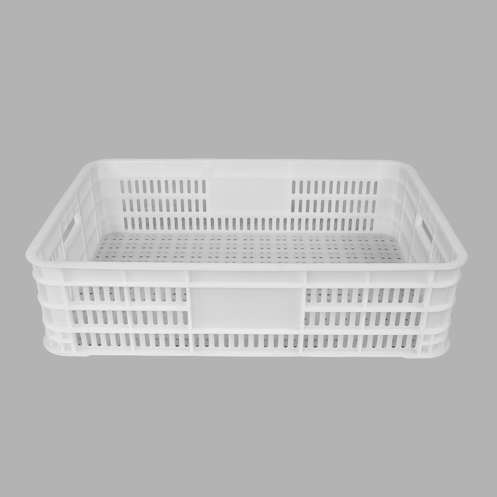 Food Grade Plastic Turnover Basket Customized Logo PP Vented Plastic Crate