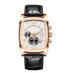 45mm Alloy Shell Mechanical Movement Wine Barrel Men'S Automatic Watch Leather