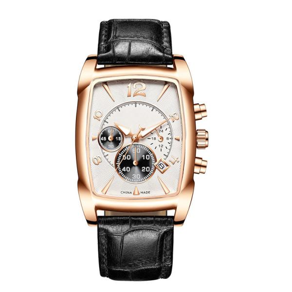 45mm Alloy Shell Mechanical Movement Wine Barrel Men'S Automatic Watch Leather