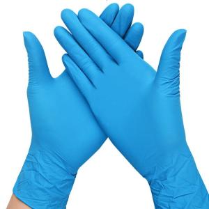 China Blue Guantes Cheap Nitrile Gloves Manufacturers Green Nitrile Gloves Industry Chemical Resistant Food Grade wholesale