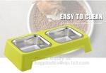 Chinese supplier wholesale cheap paw print rounded travel pet bowl food feeding