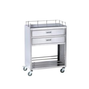 China Stable Vet Nursing Hospital Trolley 600 * 480 * 750mm Size With 2 Drawers wholesale