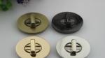 Fashion Shiny Nickel Color Zinc Alloy Metal Oval Twist Lock For Bag