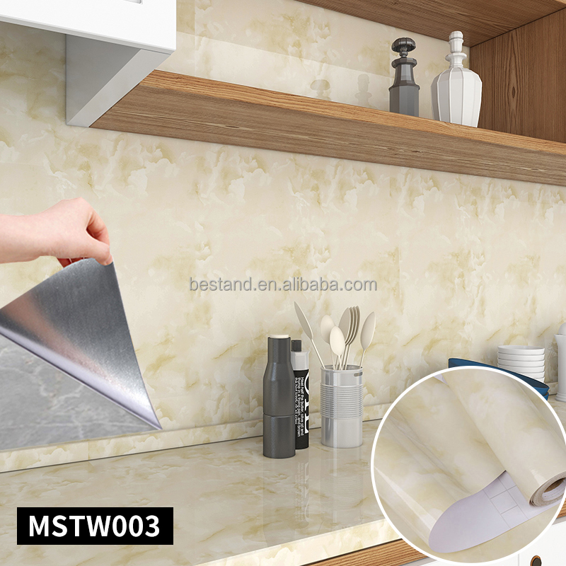 Hotel Wall Decoratin Mildrew Proof Stickers for Kitchen Stove Counter Top Cabinet Furniture Renovation DIY Installation