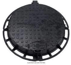 China Black Round Cast Iron Manhole Cover D400 B125 Sand Casting Investment wholesale