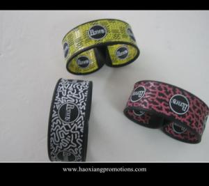 China costom colorful printed silicone slap wristband wristband/slap bracelet/silicone bracelet wholesale