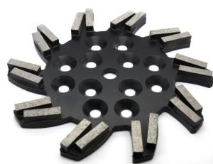 China 10”Double Seg Diamond Grinding Head Fast Grinding For Floor Grinders wholesale