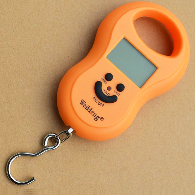 Orange Portable Electronic Luggage Scale With Over Load Indication