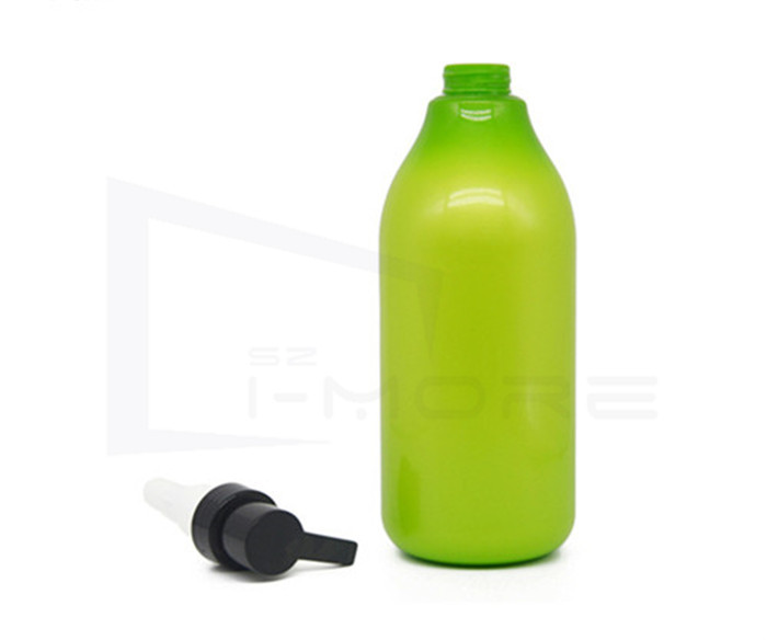 Labeling 0.9L Empty Plastic Shampoo Bottles