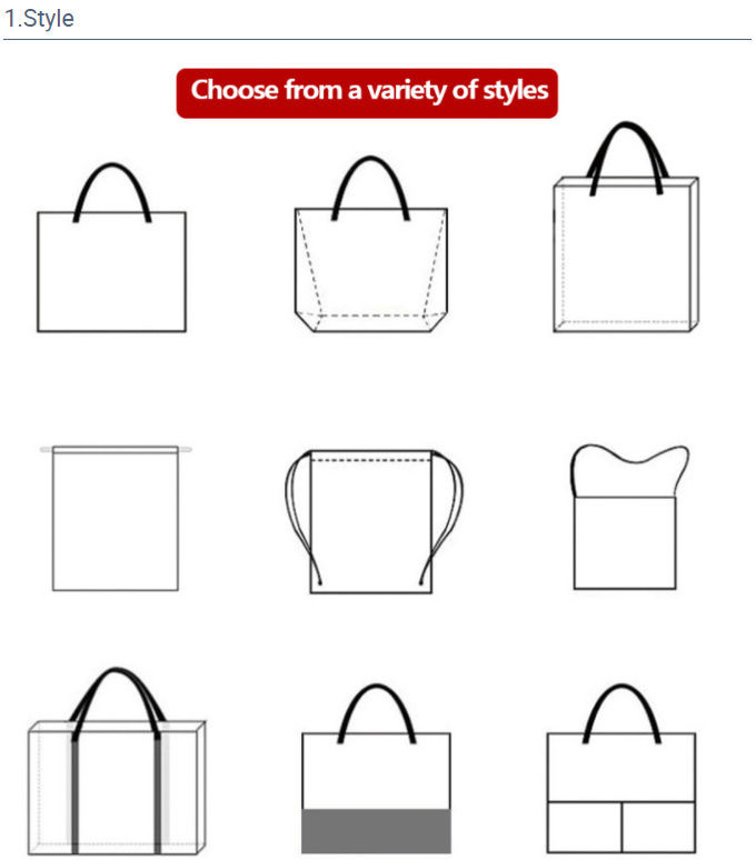Spunbond Non Woven Bag Environmental Regeneration Foldable Customizable with Logo