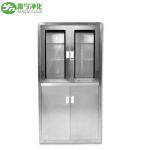 Custom Stainless Steel Medical Cabinet , Sliding Glass Door Medicine Cabinet