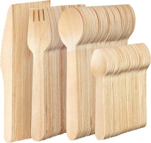 China Lightweight Disposable Wooden Cutlery Set Customizable Sustainable wholesale