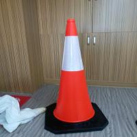 China Pure PE safety cone height 100cm One piece of Reflective Films wholesale