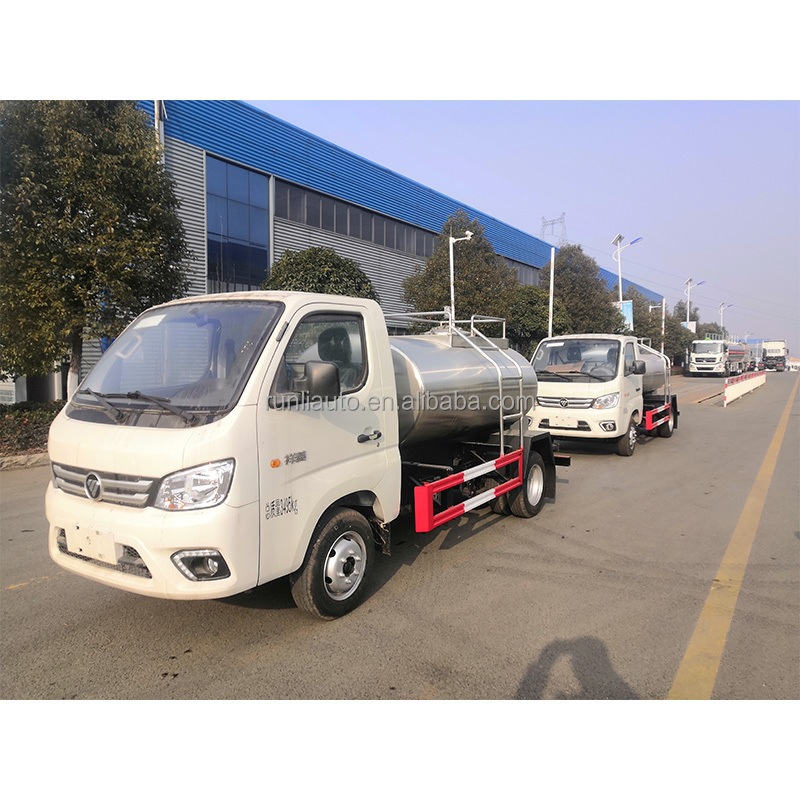 FOTON 4X2 Milk Transport Vehicle Stainless Steel Milk Tanker Truck